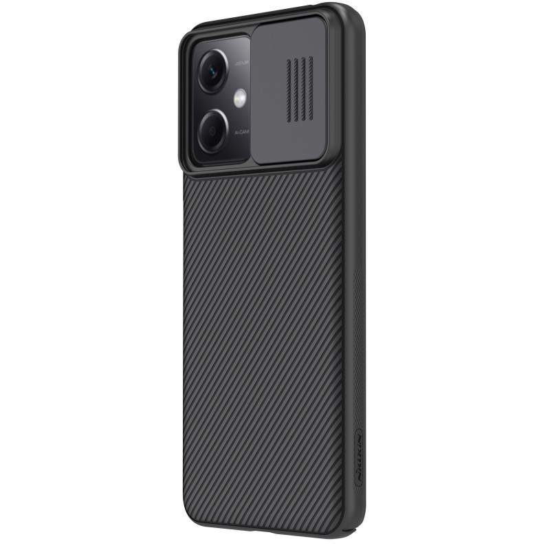 Nillkin CamShield dėklas, skirtas Xiaomi Redmi Note 12 5G / Poco X5 5G dangtelis su fotoaparato apsauga juoda