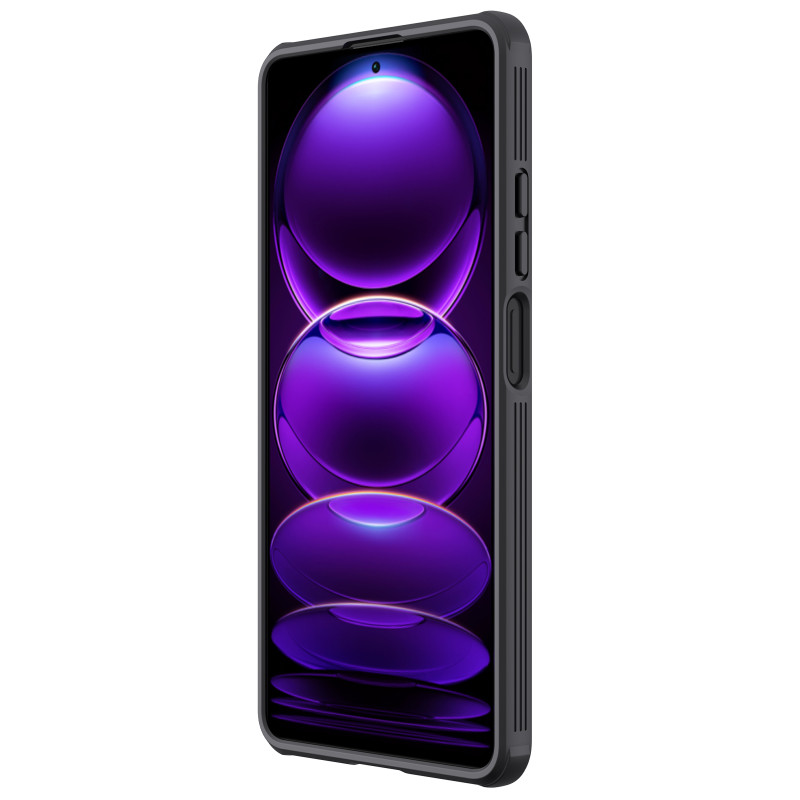 Nillkin CamShield Pro Case dėklas skirtas Xiaomi Redmi Note 12 Pro+ dangtelis su juodu fotoaparato dangteliu
