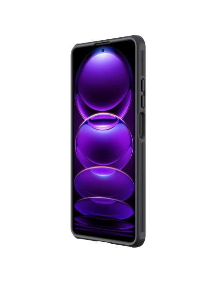 Nillkin CamShield Pro Case dėklas skirtas Xiaomi Redmi Note 12 Pro+ dangtelis su juodu fotoaparato dangteliu