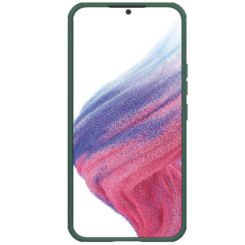 Nillkin Super Frosted Shield Pro dėklas, skirtas Samsung Galaxy A54 5G Armored Cover + telefono stovas žalias