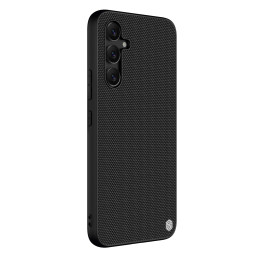 Nillkin tekstūruotas dėklas, skirtas Samsung Galaxy A54 5G, sustiprintas nailoninis dangtelis, juodas