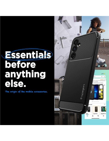 Spigen Rugged Armor dėklas, skirtas Samsung Galaxy A54 5G - matinė juoda Spigen Rugged Armor dėklas, skirtas Samsung Galaxy A54 5G - matinė juoda