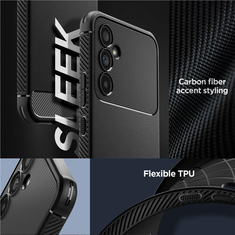 Spigen Rugged Armor dėklas, skirtas Samsung Galaxy A54 5G - matinė juoda