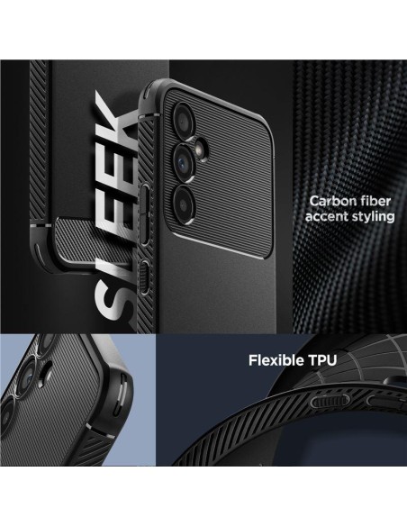 Spigen Rugged Armor dėklas, skirtas Samsung Galaxy A54 5G - matinė juoda Spigen Rugged Armor dėklas, skirtas Samsung Galaxy A54 5G - matinė juoda