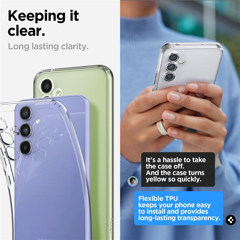 Spigen Skystųjų kristalų dėklas, skirtas Samsung Galaxy A54 5G - skaidrus