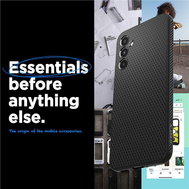 Spigen Liquid Air dėklas, skirtas Samsung Galaxy A34 5G - matinė juoda