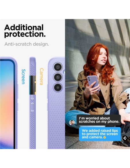 Spigen Liquid Air dėklas, skirtas Samsung Galaxy A34 5G - violetinė Spigen Liquid Air dėklas, skirtas Samsung Galaxy A34 5G - violetinė