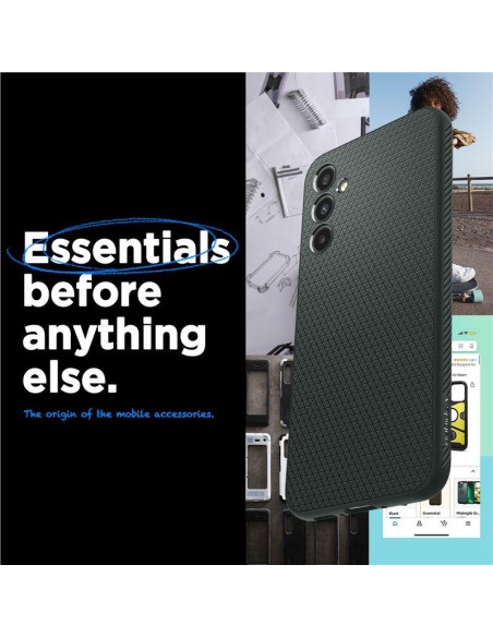 Spigen Liquid Air dėklas, skirtas Samsung Galaxy A34 5G - tamsiai žalias Spigen Liquid Air dėklas, skirtas Samsung Galaxy A34 5G - tamsiai žalias
