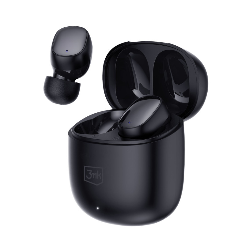 3mk FlowBuds belaidės į ausis įdedamos Bluetooth ausinės – juodos