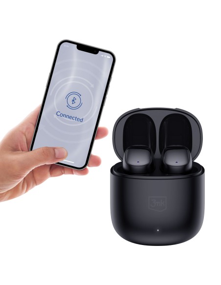 3mk FlowBuds belaidės į ausis įdedamos Bluetooth ausinės – juodos