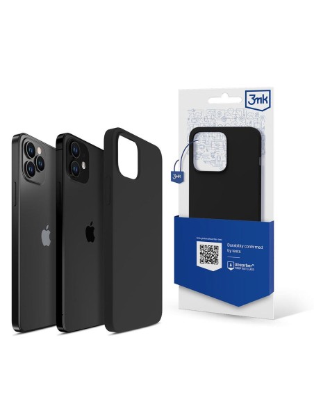 3mk silikoninis dėklas, skirtas iPhone 12 / iPhone 12 Pro - juodas 3mk silikoninis dėklas, skirtas iPhone 12 / iPhone 12 Pro - juodas
