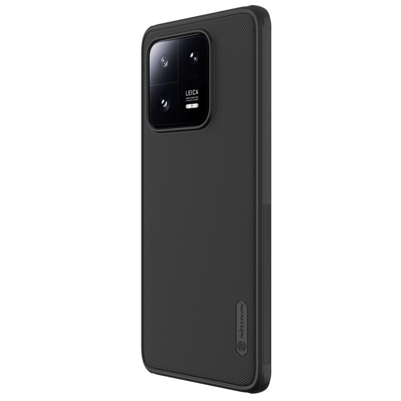 Nillkin Super Frosted Shield Pro dėklas, skirtas Xiaomi 13 Pro Armored dangtelis + telefono stovas juodas