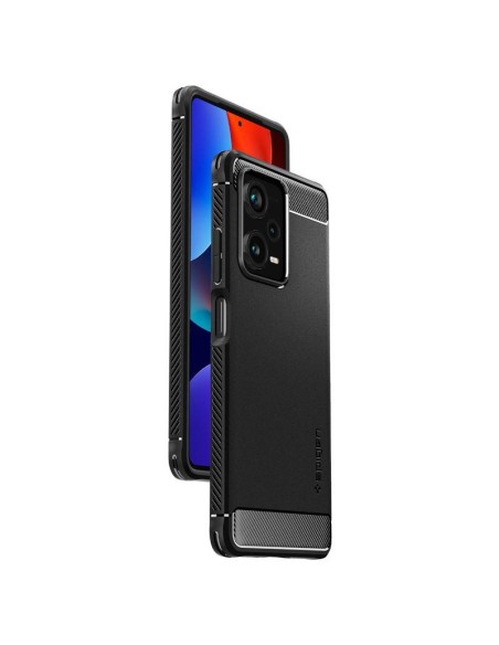 Spigen Rugged Armor dėklas, skirtas Xiaomi Redmi Note 12 Pro+ 5G - matinė juoda Spigen Rugged Armor dėklas, skirtas Xiaomi Redmi Note 12 Pro+ 5G - matinė juoda