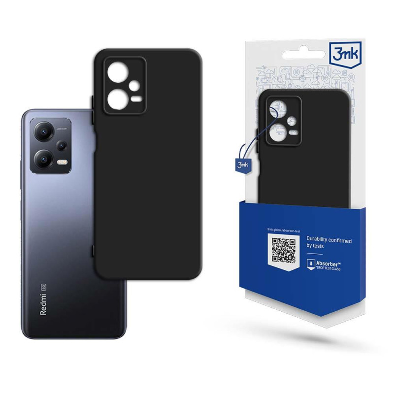 3mk matinis dėklas, skirtas Redmi Note 12 Pro+ - juodas