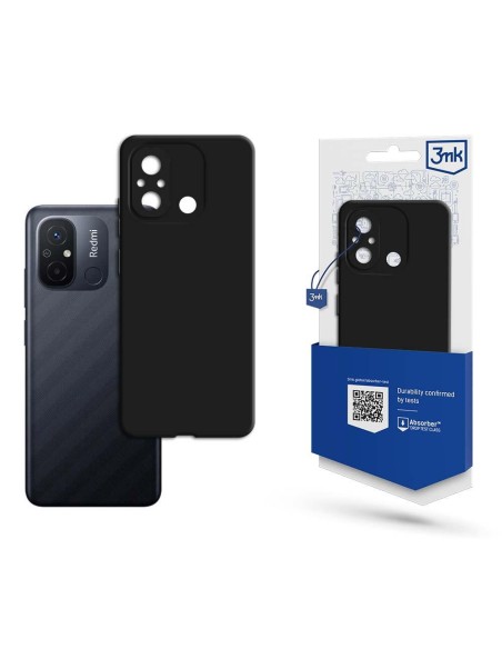 3mk matinis dėklas, skirtas Xiaomi Redmi 12C – juodas 3mk matinis dėklas, skirtas Xiaomi Redmi 12C – juodas