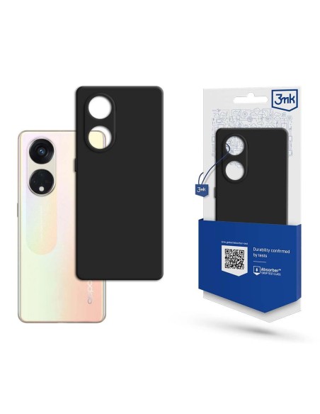 3mk matinis dėklas, skirtas Oppo Reno8 T 5G – juodas 3mk matinis dėklas, skirtas Oppo Reno8 T 5G – juodas