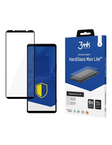 9H 3mk HardGlass Max Lite™ stiklas, skirtas Sony Xperia 1 V 9H 3mk HardGlass Max Lite™ stiklas, skirtas Sony Xperia 1 V