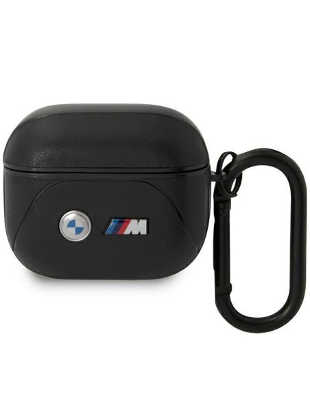 BMW odinis Curved Line dėklas, skirtas 3 kartos „AirPods“ – juodas BMW odinis Curved Line dėklas, skirtas 3 kartos „AirPods“ – juodas