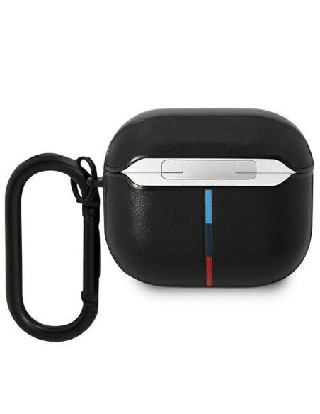 BMW odinis Curved Line dėklas, skirtas 3 kartos „AirPods“ – juodas BMW odinis Curved Line dėklas, skirtas 3 kartos „AirPods“ – juodas