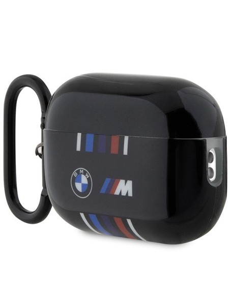 BMW Multiple Colored Lines dėklas, skirtas AirPods Pro 2nd gen - juodas BMW Multiple Colored Lines dėklas, skirtas AirPods Pro 2nd gen - juodas