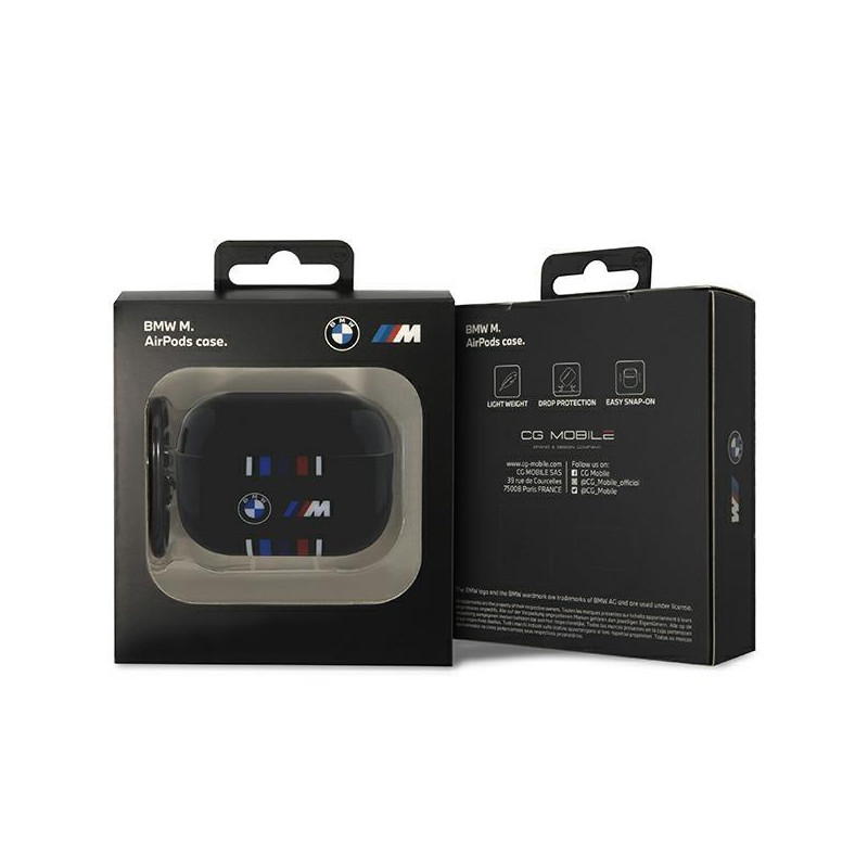 BMW Multiple Colored Lines dėklas, skirtas AirPods Pro 2nd gen - juodas