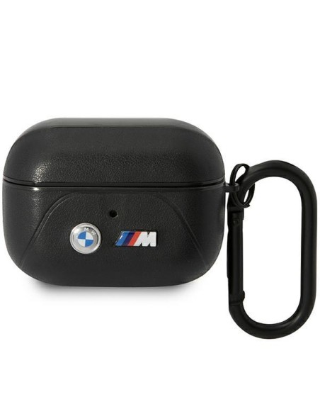 BMW Leather Curved Line dėklas, skirtas AirPods Pro - juodas BMW Leather Curved Line dėklas, skirtas AirPods Pro - juodas