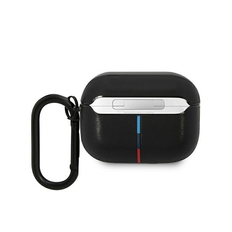 BMW Leather Curved Line dėklas, skirtas AirPods Pro - juodas