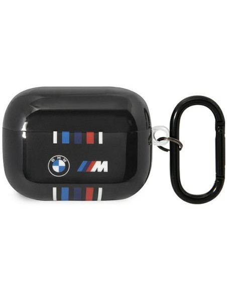 BMW Multiple Colored Lines dėklas, skirtas AirPods Pro - juodas BMW Multiple Colored Lines dėklas, skirtas AirPods Pro - juodas