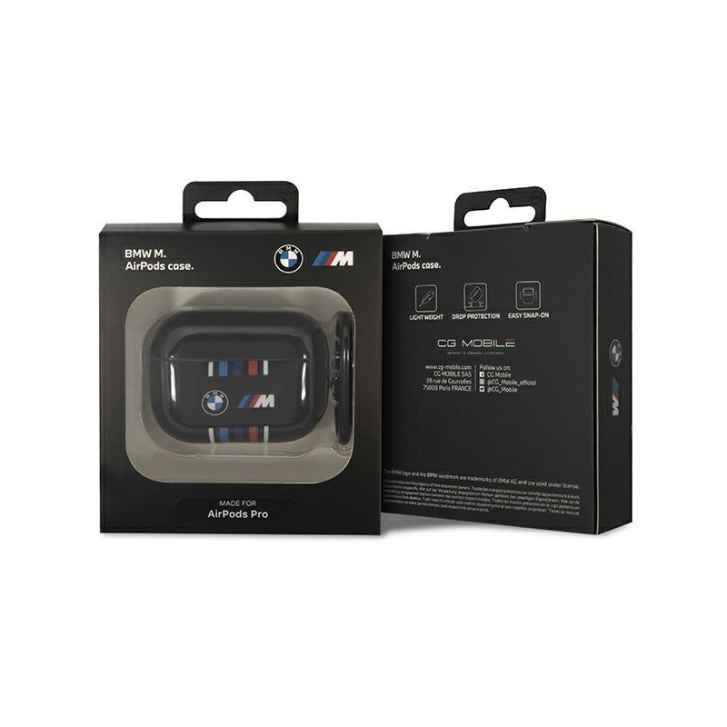 BMW Multiple Colored Lines dėklas, skirtas AirPods Pro - juodas