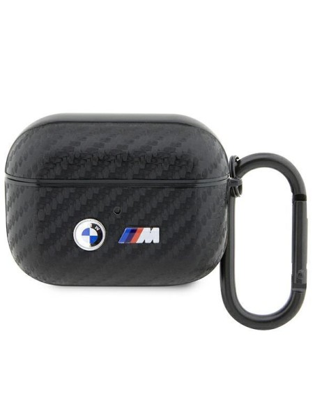 BMW Carbon Double Metal Logo dėklas, skirtas AirPods Pro - juodas BMW Carbon Double Metal Logo dėklas, skirtas AirPods Pro - juodas