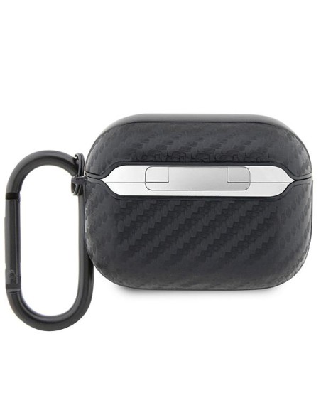 BMW Carbon Double Metal Logo dėklas, skirtas AirPods Pro - juodas BMW Carbon Double Metal Logo dėklas, skirtas AirPods Pro - juodas