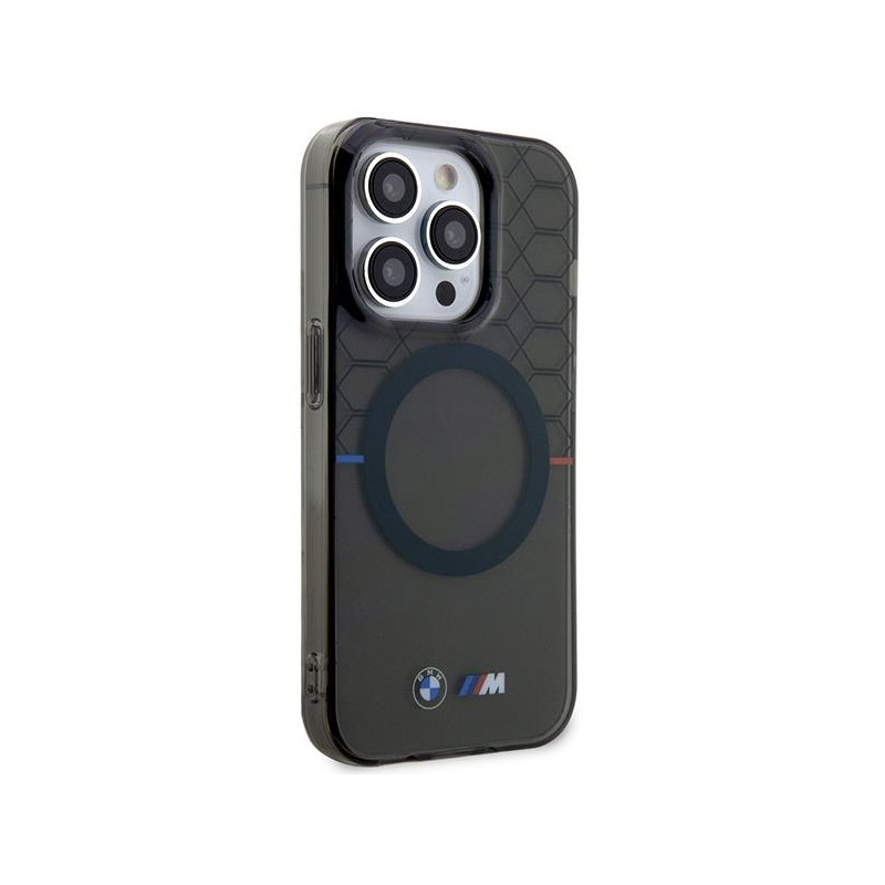 BMW Pattern MagSafe dėklas iPhone 14 Pro - pilkas
