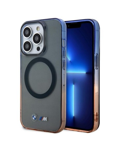 BMW Gradient Bumper MagSafe dėklas iPhone 14 Pro - pilkas BMW Gradient Bumper MagSafe dėklas iPhone 14 Pro - pilkas