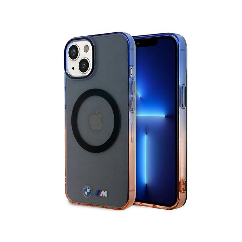 BMW Gradient Bumper MagSafe dėklas iPhone 14 Plus - pilkas BMW Gradient Bumper MagSafe dėklas iPhone 14 Plus - pilkas