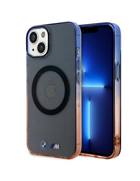 BMW Gradient Bumper MagSafe dėklas iPhone 14 Plus - pilkas BMW Gradient Bumper MagSafe dėklas iPhone 14 Plus - pilkas