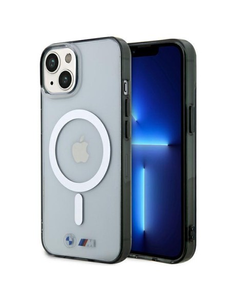 BMW Silver Ring MagSafe dėklas iPhone 14 - skaidrus BMW Silver Ring MagSafe dėklas iPhone 14 - skaidrus