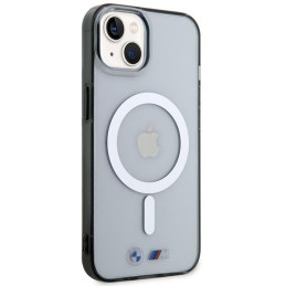 BMW Silver Ring MagSafe dėklas iPhone 14 - skaidrus