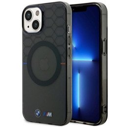 BMW Pattern MagSafe dėklas iPhone 14 - pilkas