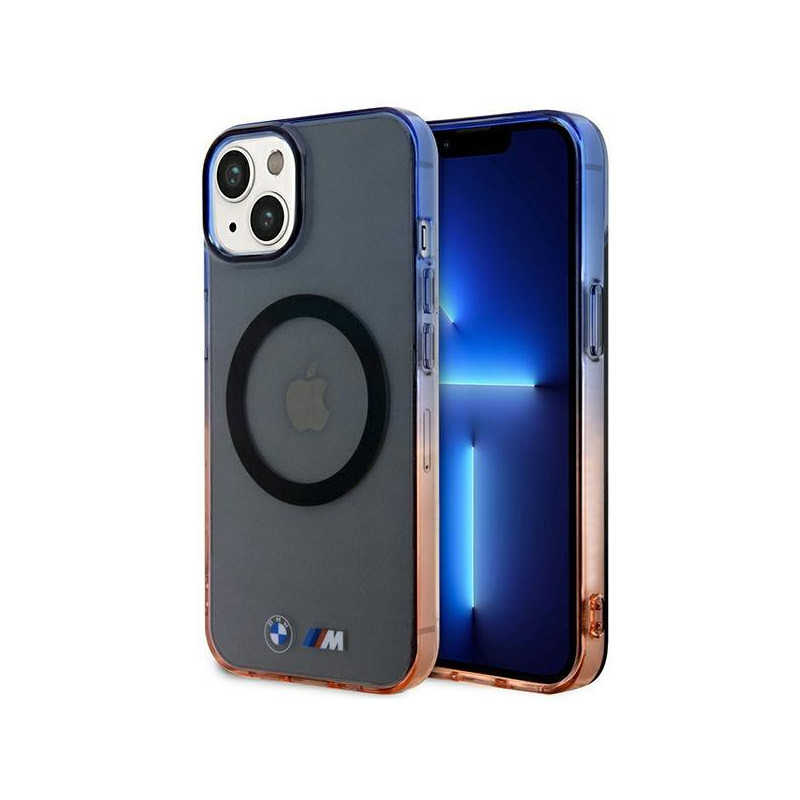 BMW Gradient Bumper MagSafe dėklas iPhone 14 - pilkas BMW Gradient Bumper MagSafe dėklas iPhone 14 - pilkas