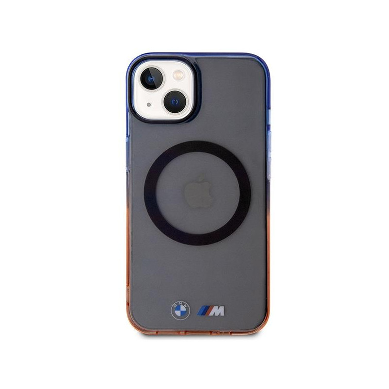 BMW Gradient Bumper MagSafe dėklas iPhone 14 - pilkas