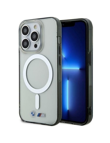 BMW Silver Ring MagSafe dėklas iPhone 14 Pro Max - skaidrus BMW Silver Ring MagSafe dėklas iPhone 14 Pro Max - skaidrus