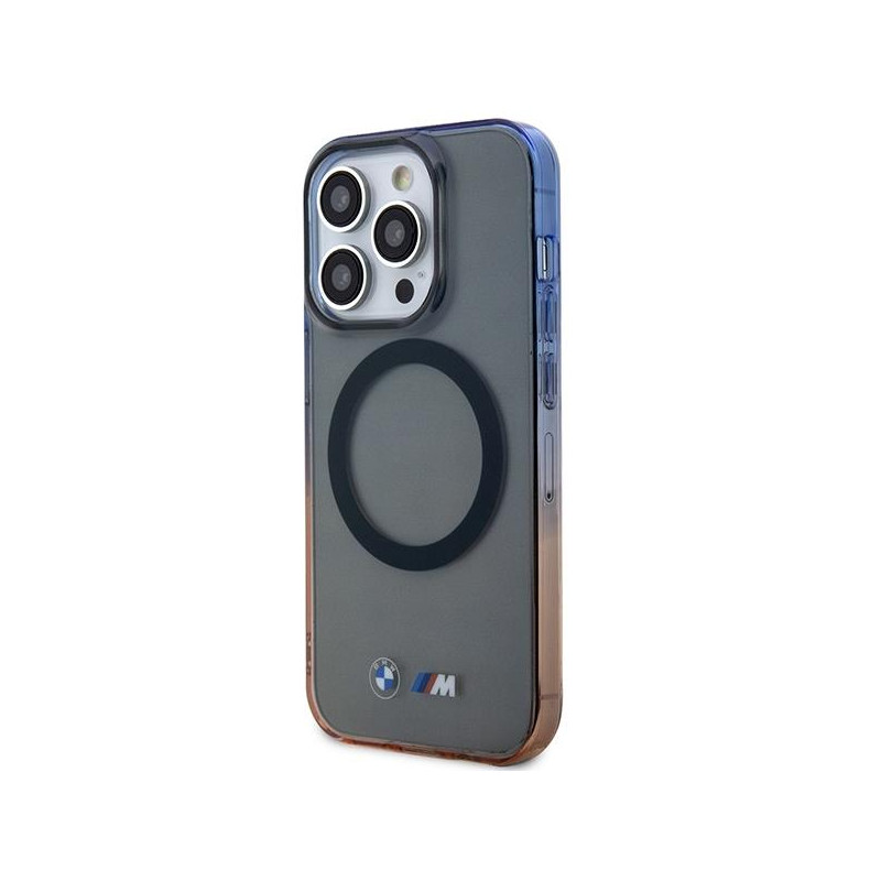 BMW Gradient Bumper MagSafe dėklas iPhone 14 Pro Max - pilkas