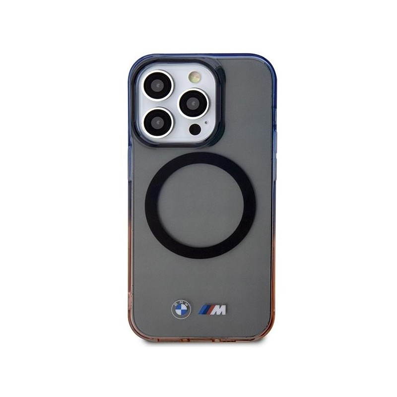 BMW Gradient Bumper MagSafe dėklas iPhone 14 Pro Max - pilkas