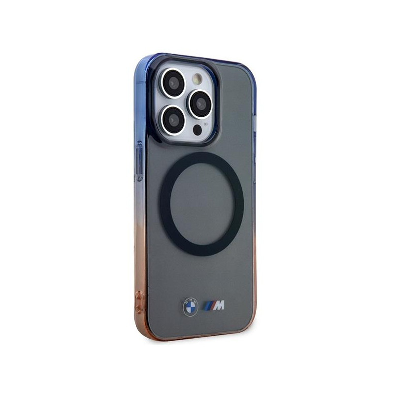 BMW Gradient Bumper MagSafe dėklas iPhone 14 Pro Max - pilkas