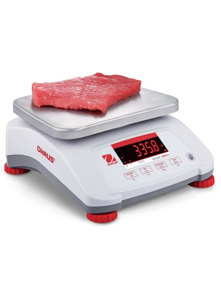 VALOR 4000 svarstyklės su legalizavimu virtuvės gastronomija vandeniui IP68 LED 1,5Kg / 0,5g - OHAUS V41PWE1501T-M