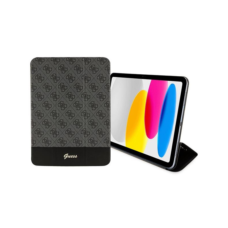 Guess 4G Stripe Allover dėklas iPad 10,9" - juodas