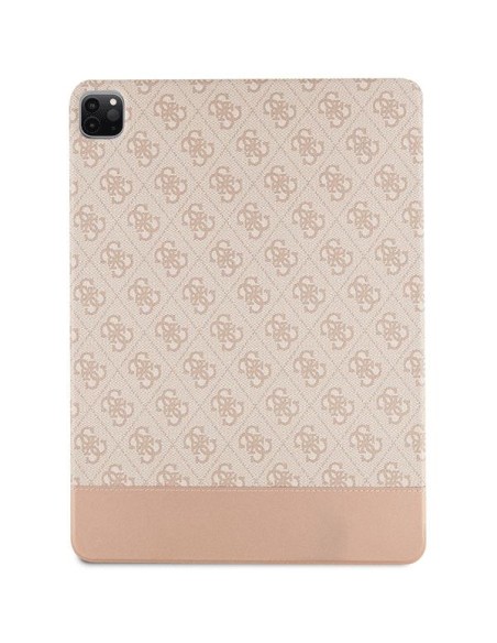 Guess 4G Stripe Allover dėklas iPad Pro 12,9" - rožinis
