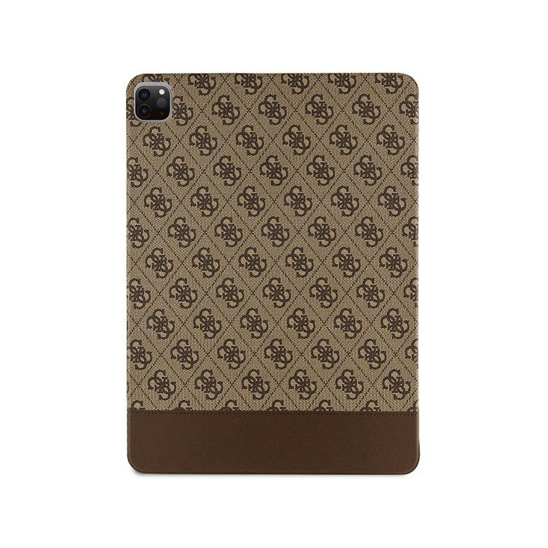 Guess 4G Stripe Allover dėklas iPad Pro 12,9" - rudas