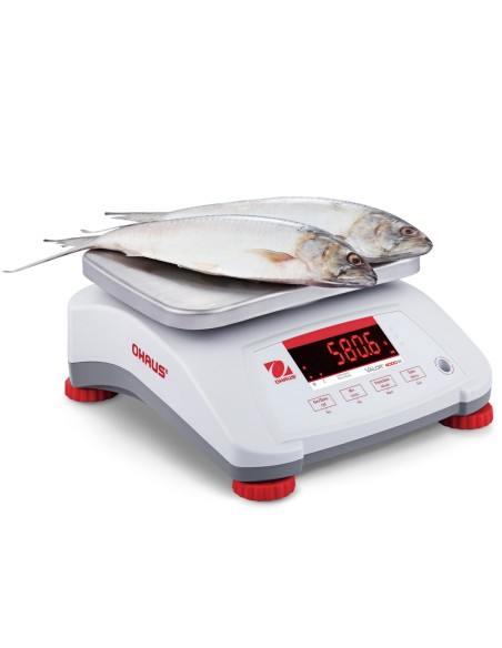 VALOR 4000 svarstyklės su legalizavimu virtuvės gastronomija vandeniui IP68 LED 1,5Kg / 0,5g - OHAUS V41PWE1501T-M