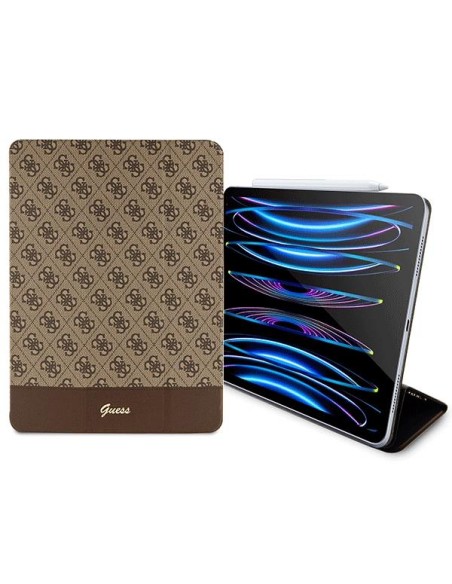 Guess 4G Stripe Allover dėklas iPad Pro 12,9" - rudas Guess 4G Stripe Allover dėklas iPad Pro 12,9" - rudas